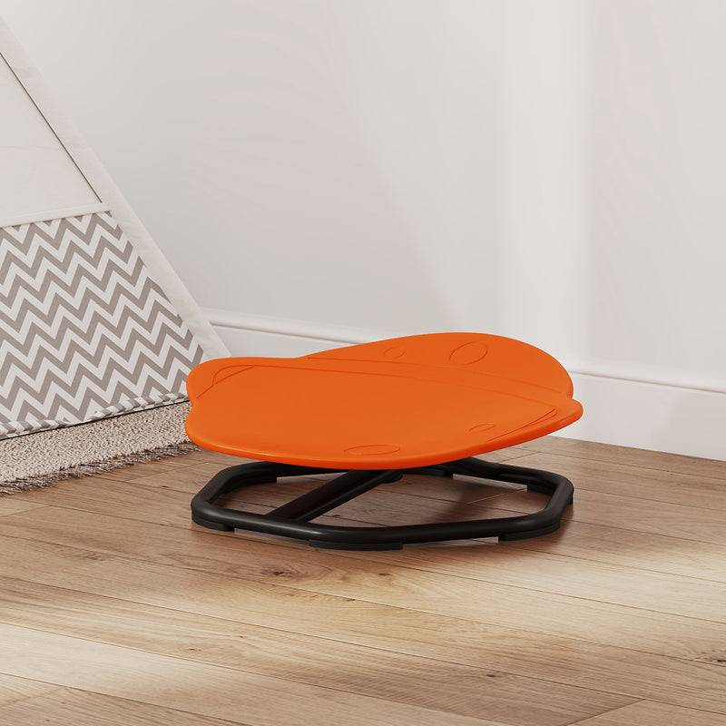 Kids Planet Shaped Swivel Sensory Chair for Balance and Coordination Training Orange AOSOM