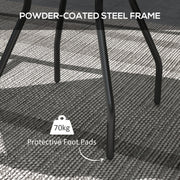 Round Brown Garden Table with Tempered Glass Top Ideal for Patios and Outdoor Dining