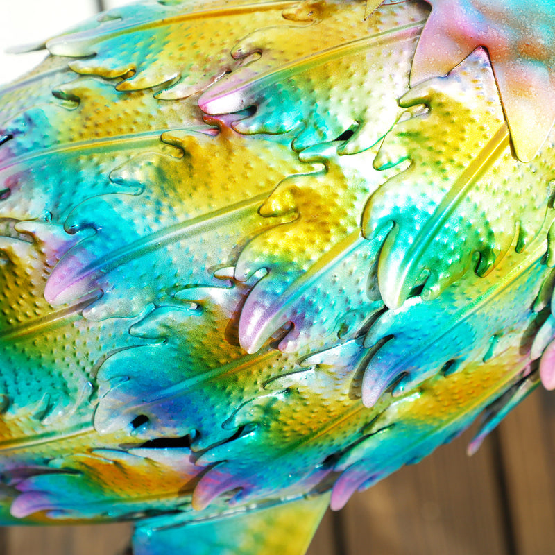 Peacock Garden Statue Metal Ornament with Stakes for Patio and Pond Decoration by Outsunny