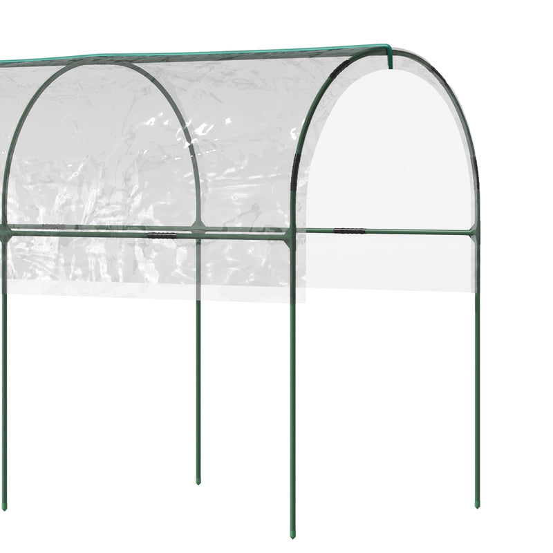 Large Tunnel Greenhouse With 4 Hoops and Guy Ropes Ideal for Growing Vegetables Clear