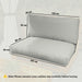 Light Grey 2 Seater Pallet Furniture Cushions UPF20+ 20cm Thick Outdoor Seat Pads by Outsunny