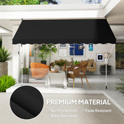 Black 3x1.5m Adjustable Outdoor Awning with Aluminium Frame by Outsunny