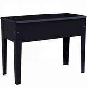 Raised Metal Garden Planter for Easy Standing Gardening on Balconies and Patios Black AOSOM