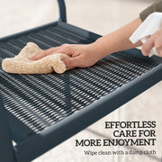 Set of 4 Stackable Rattan Effect Garden Chairs with Armrests Weather Resistant by Outsunny