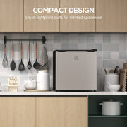 35L Mini Freezer Adjustable Temperature -24 to 14 Degrees Farenheit Silver by HOMCOM