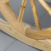 Natural Wooden Adirondack Rocking Chair Set of 2 for Garden Patio or Porch Lounging Comfort