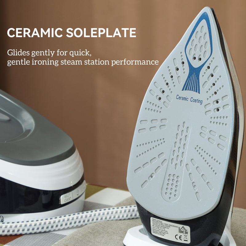 Steam Generator Iron with 8 Bar Pressure and 1.5L Tank for Fast Crease Removal, Blue