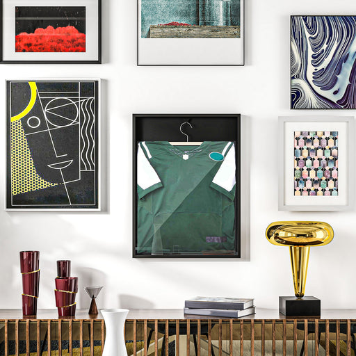 Black 60 x 80cm Shirt Display Frame with Inner Hook and Hanger by HOMCOM