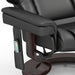 Black Swivel Massage Recliner Chair With Footstool and Adjustable Backrest by HOMCOM