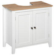 Freestanding Under Sink Bathroom Cabinet With Adjustable Shelf And Storage Space White