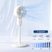 White 9 Inch Air Circulator Pedestal Fan 3 Speed 70 Degree Oscillating by HOMCOM