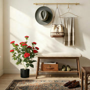 Artificial Camellia Plant for Lasting Indoor Colour with Realistic Red Blossoms Homcom