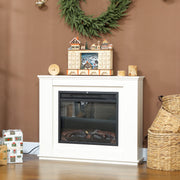 Electric Fireplace with Remote Timer and 12 Colour Flame for Living Room Heating White
