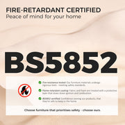 BS5852 fire-retardant certification panel for the bar stool fabric and foam