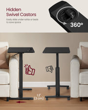Comparison showing the low base sliding under a sofa versus a bulky base that cannot