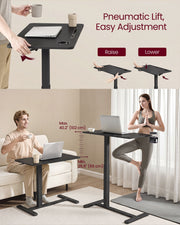 Pneumatic lift lever and seated and standing users across the 65 to 102 cm range
