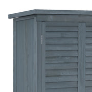 Grey Fir Wood Garden Storage Cabinet 39.5 x 79cm by Outsunny