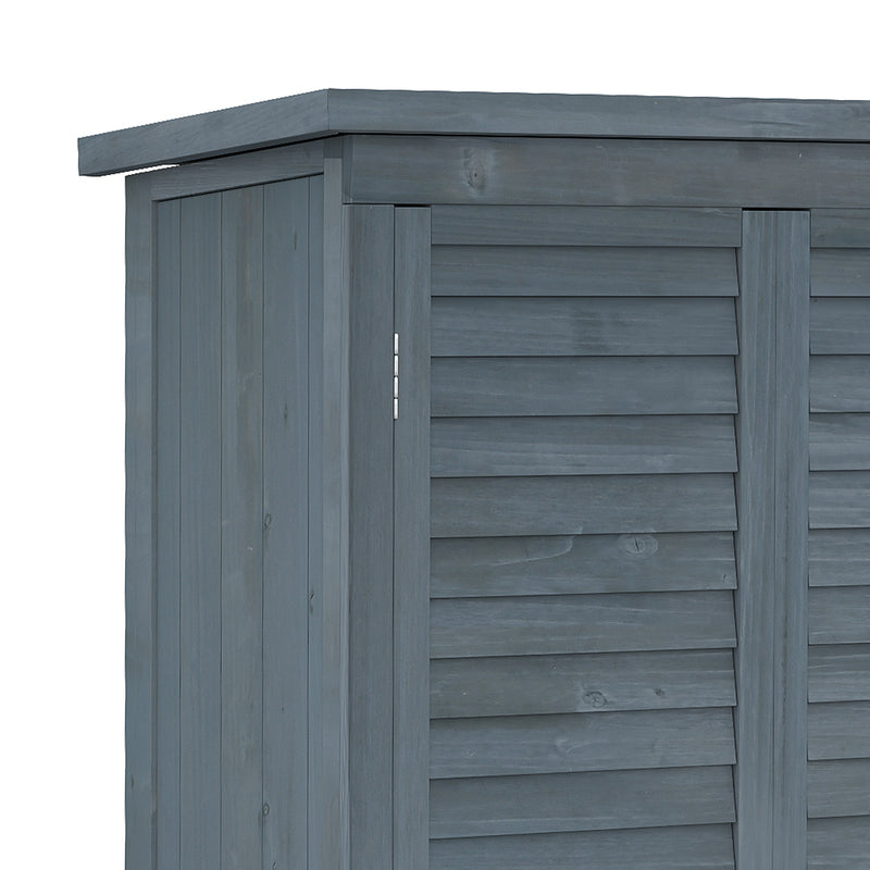 Grey Fir Wood Garden Storage Cabinet 39.5 x 79cm by Outsunny