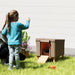 Waterproof Rabbit Hutch Cover Fits X-D2-0047 and Similar Models Brown by PawHut