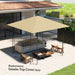 Beige 3m x 3m Gazebo Canopy Replacement Cover Water Resistant with UPF30+ by Outsunny
