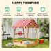 Wooden Kids Sandpit Boat Style with Canopy 4 Seats Rudder and Bottom Liner by AIYAPLAY
