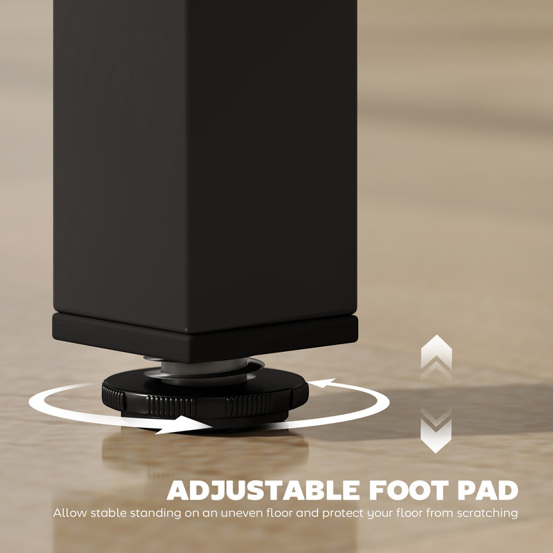 Wood Effect Rectangular Bar Table for Small Kitchens or Breakfast Dining Rustic Brown