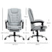 Light Grey Linen Adjustable Swivel Executive Office Chair by HOMCOM