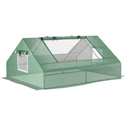 Portable Mini Greenhouse With Zipped Door and Windows For Garden Plants, Dark Green