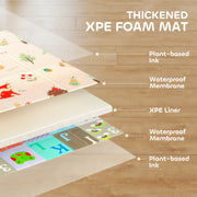 Foldable Reversible Foam Baby Play Mat Soft and Cushioned for Crawling Toddlers Grey AOSOM