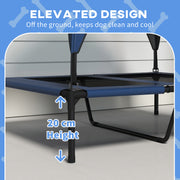 Elevated Cooling Pet Bed With Breathable Mesh For Medium And Large Dogs Dark Blue