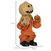 Dimensions diagram showing the sack head figure at 77 cm high, 60 cm wide and 26 cm deep