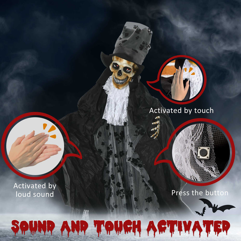 Skeleton reaper showing touch, loud-sound and button activation