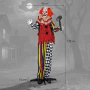 Dimension diagram of the Outsunny 173cm Halloween clown showing 90cm width and 30cm foot base