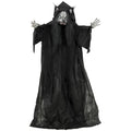 Animated pop-up werewolf to ghost reveal Halloween decoration in a black robe