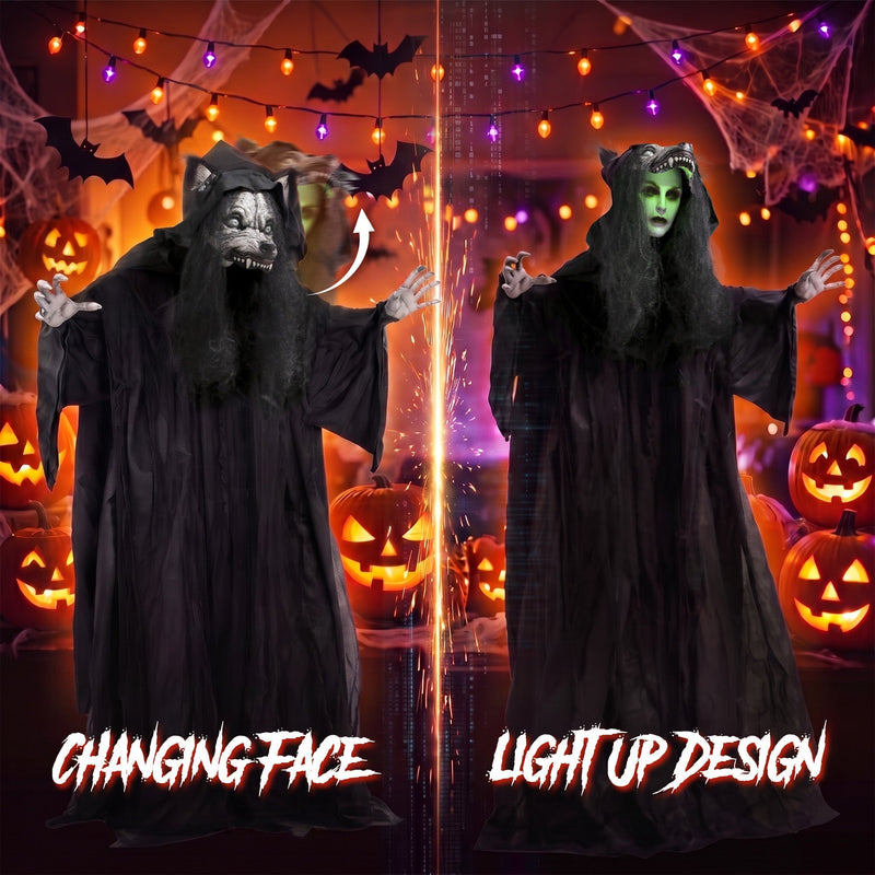 Side by side comparison of the changing face and light-up design features