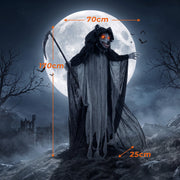 Dimensions diagram showing the standing werewolf decoration at 170 cm tall and 70 cm wide