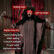Werewolf decoration feature callouts for shaking head, light-up design and English voice