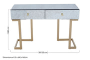 Dimensions diagram for the mirrored console table showing 120cm width, 40cm depth and 80cm height