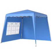 Blue 2.4 x 2.4m UV50+ Pop Up Gazebo for Garden and Outdoor Events by Outsunny