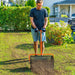 24 Inch Compost and Peat Moss Spreader with Adjustable T Handle and Metal Mesh Basket by Outsunny