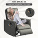 Light Grey Microfibre Manual Recliner Armchair with Padded Cushion And Leg Rest by HOMCOM