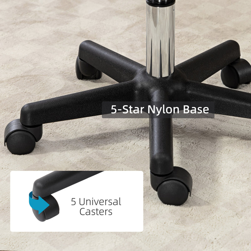 Swivel Salon Chair with Adjustable Height and Padded Seat for Hairdressers Brown