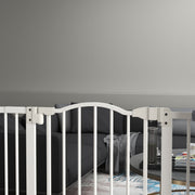 Extra Tall Safety Dog Gate with Auto Close for Doorways and Stairs Adjustable 74 to 94cm White