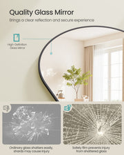 Graphic on the high-definition glass and the safety film that prevents shattering