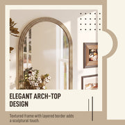 Close-up of the brown textured grooved edge frame detail