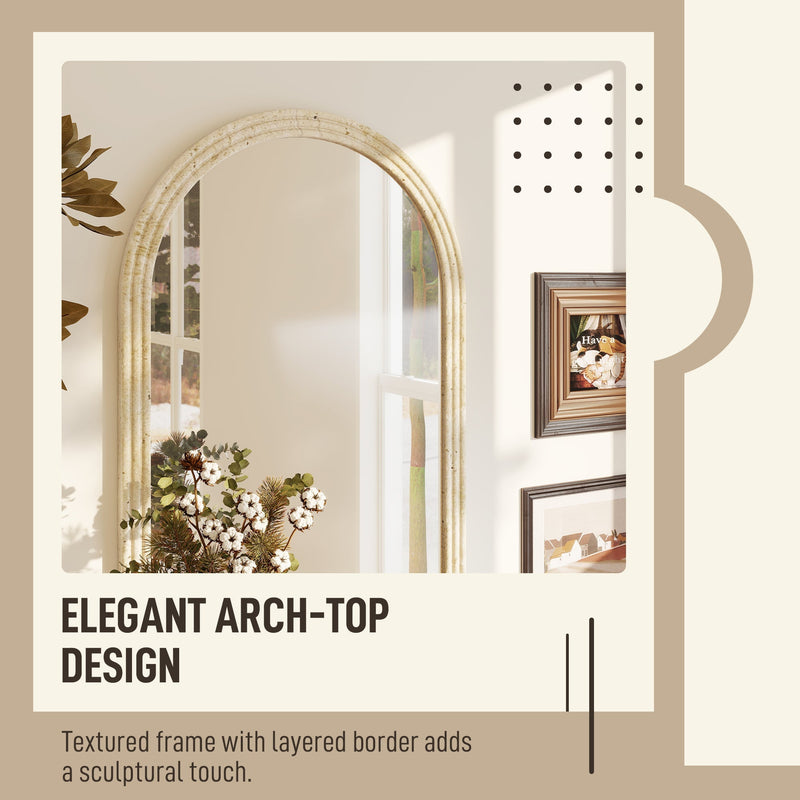 Close-up of the beige textured grooved edge frame detail