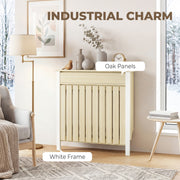 Radiator Cover with Drawer for Safe Heat and Extra Storage Oak Homcom
