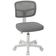 Armless mesh office chair in dark grey by Vinsetto