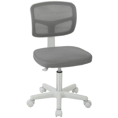 Armless mesh office chair in dark grey by Vinsetto