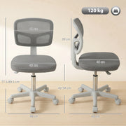 Armless mesh office chair dimensions diagram